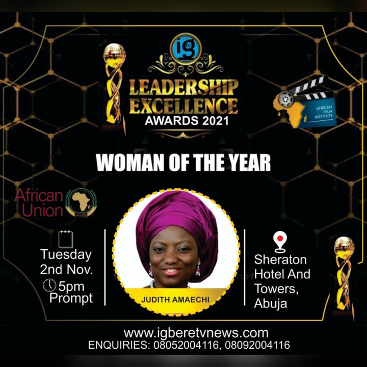 Former Rivers First Lady, Judith Amaechi Voted 2021 Woman Of The Year