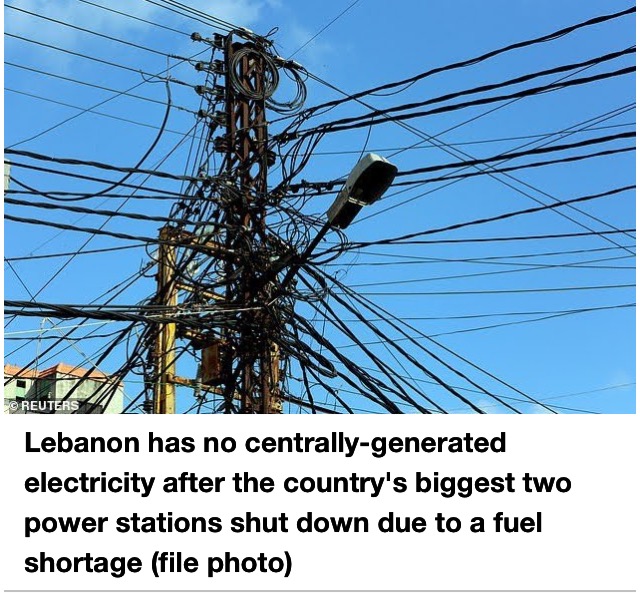 Lebanon Runs Out Of Power , India And China To Follow