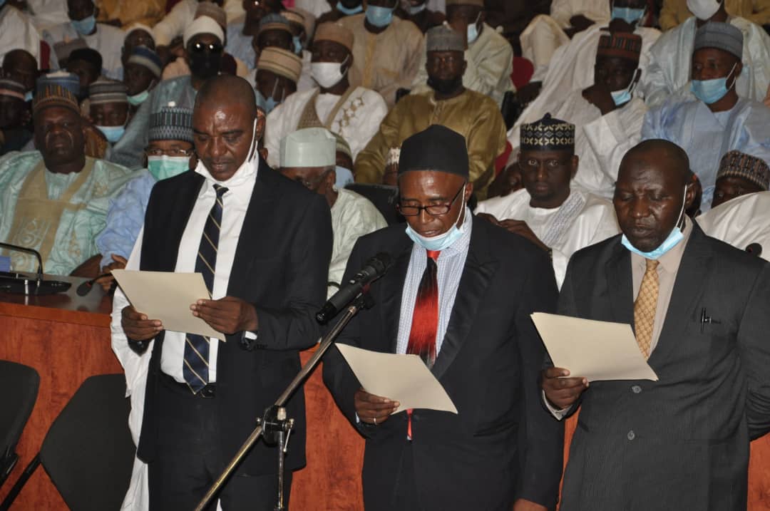 Gov Masari has sworn in 3 new high court judges for Kastina