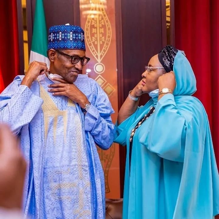 Buhari & Wife, Aisha Share A Close Moment Together At The State House