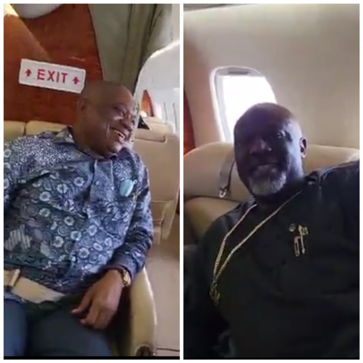 Dino Melaye On A Private Jet With Orji Kalu (Video)