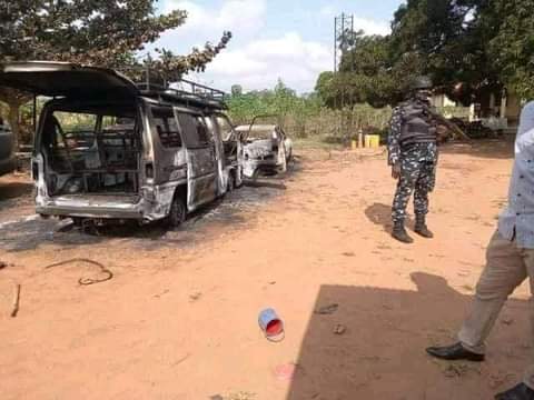 Unknown Gunmen Attack Police Station In Ebonyi, Free Inmates, Burn Operational Vehicles