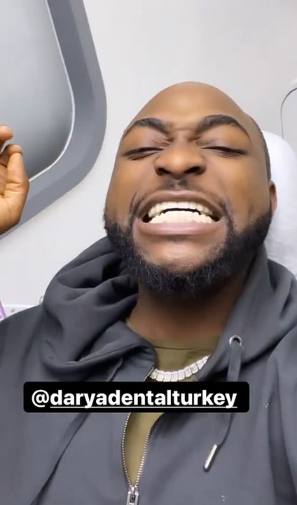 Davido Visits His Dentist In Turkey For A Sparkling White Hollywood Set Of Teeth