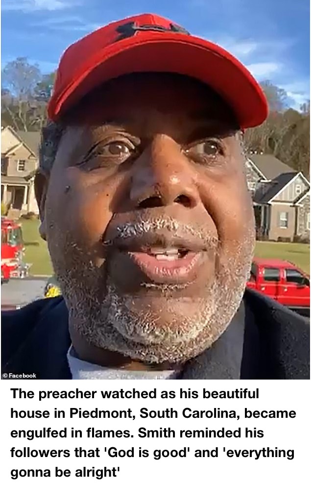 Preacher Gives Live Sermon Outside His BURNING Home