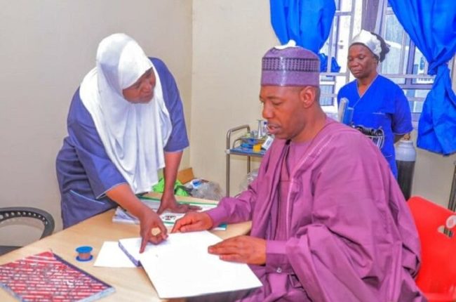 Governor Zulum Disguised As A Patient, Caught Officials Collecting ₦10k