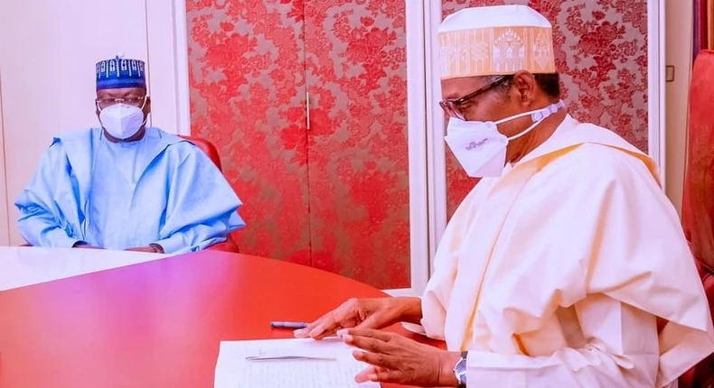 Lawan meets Buhari over amended Electoral Bill