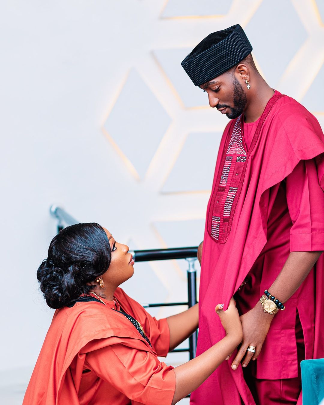 Anita Joseph Kneels For Her Husband To Show Submission To Him