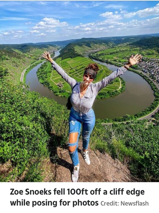 Wife, 33, Falls 100ft To Her Death While Posing For Photos Taken By Husband