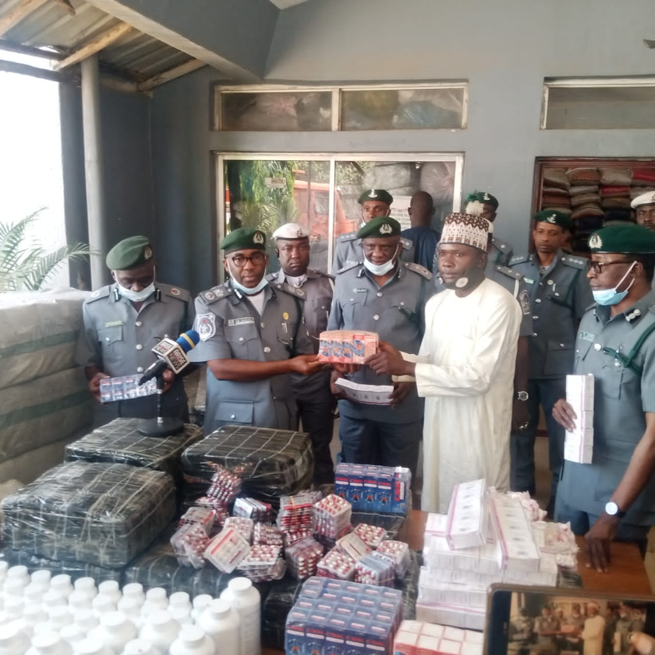 Customs Hands Over Seized 393,900 Pregabalin Capsules, 80 Bottles Of Codeine, Others To NAFDAC