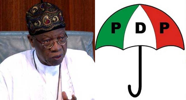 Litany Of Lies: PDP Tackles Lai Mohammed Over Buhari’s 2021 Achievements