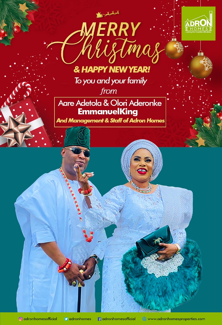 Adron Homes Felicitates With Nigerians At Christmas