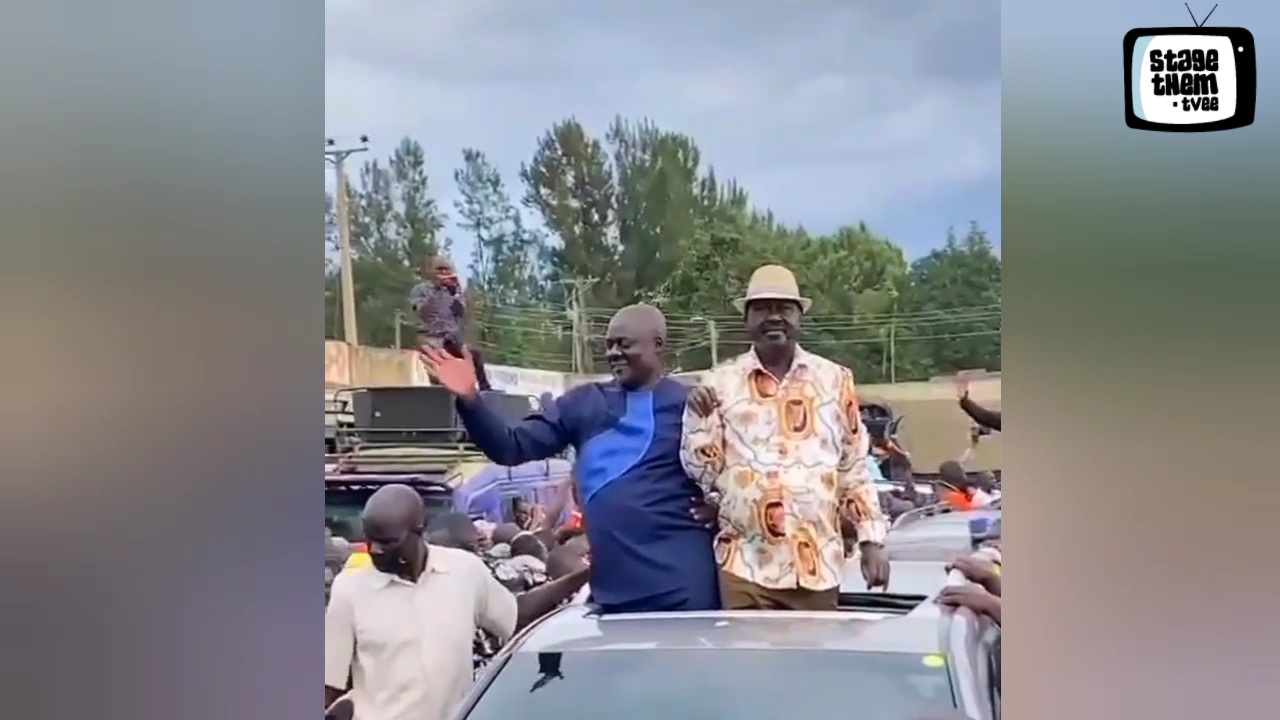 Sick African Politician In Open Roof Vehicle Campaigning For Reelection