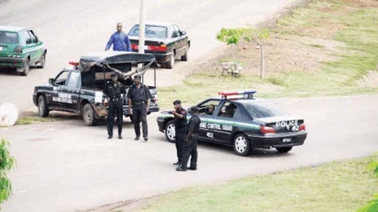 Police Patrol Van Chasing Yahoo Boys Crushes Policeman To Death In Ekiti.