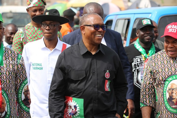 Moment Supporters Cheered Peter Obi As He Trekked To His Campaign Venue In Osun