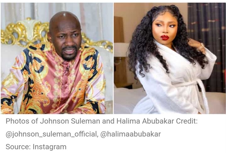 Halima Abubakar and Apostle Suleman