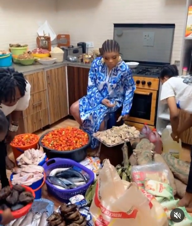 Bobrisky Shows Off The Foodstuffs He Got This Month