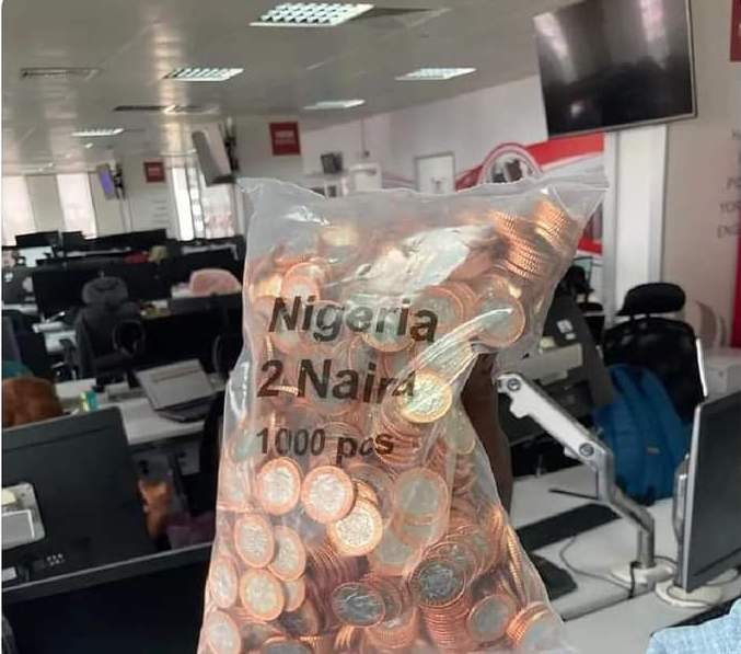 Naira Scarcity: Bank Now Pay Coins To Customer