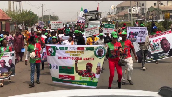 Obidients Million-Man-March For Peter Obi In Anambra