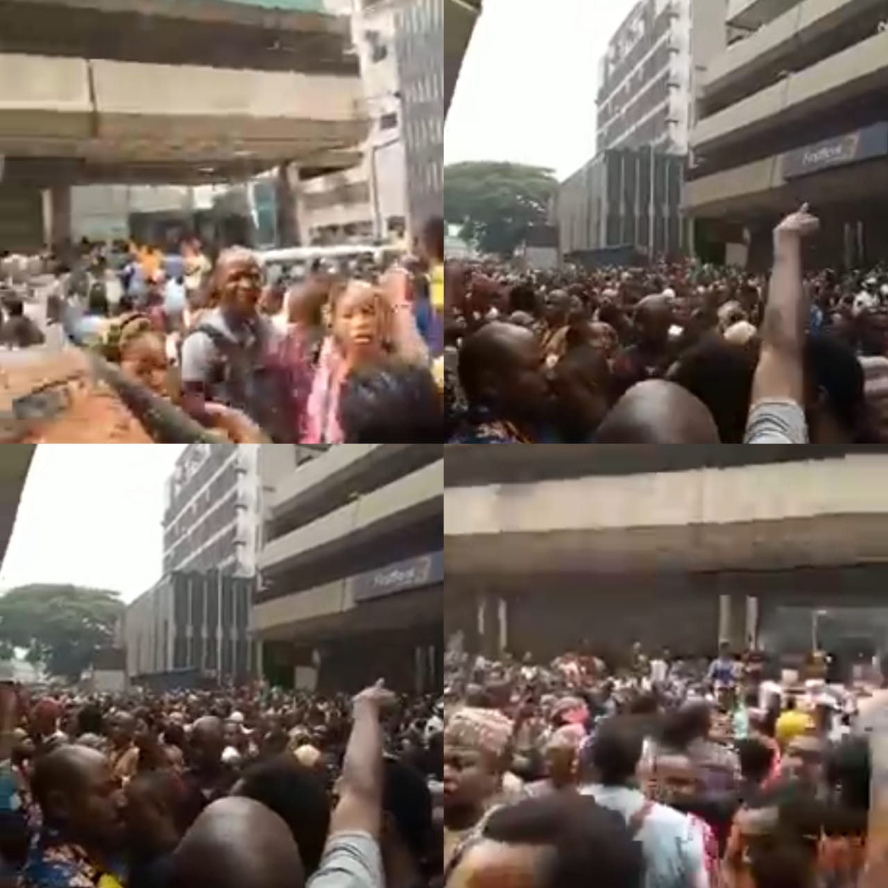 Video of crowds struggling to deposit old Naira in Lagos CBN office