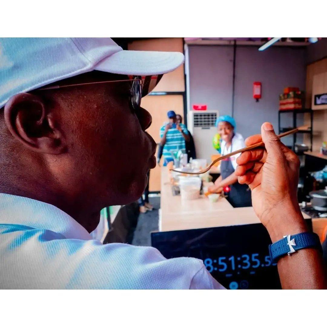 The Moment Governor Sanwo-Olu Tasted Hilda Baci's Food