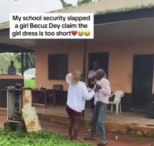 Moment Security Slaps Student Over Alleged Indecent Dressing