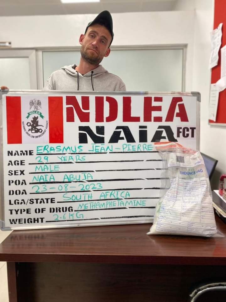 NDLEA Arrests South African With Meth Consignments