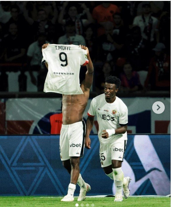 Nigerian Striker, Terem Moffi Mocks Mbappe After Defeating PSG