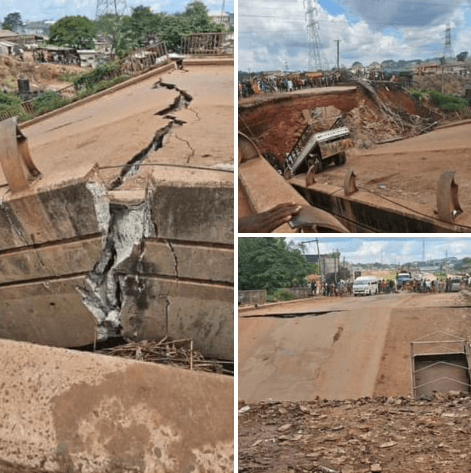 Enugu Overhead bridge collapses