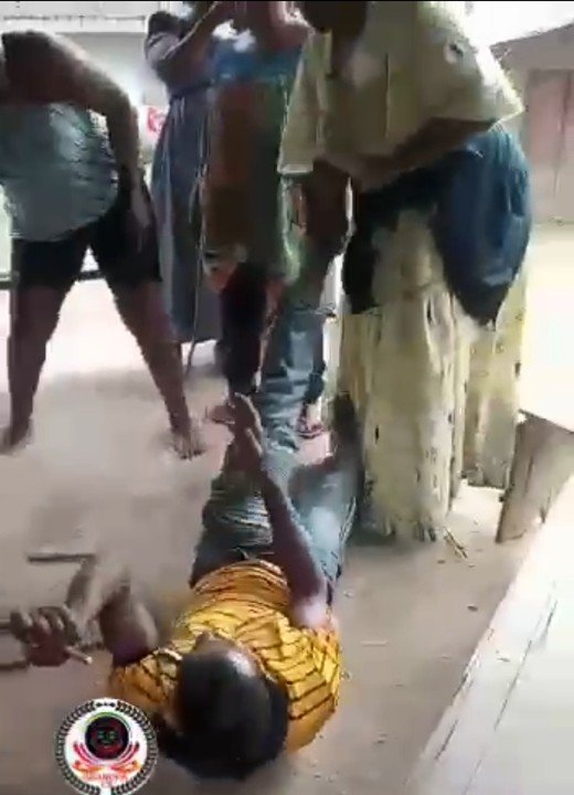 Moment Village Women Gathered To Flog Man Who Beats His Wife