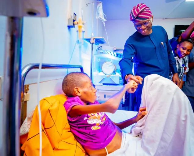 Gov Sanwo-Olu takes over medical care of 13-year-old boy with missing intestine