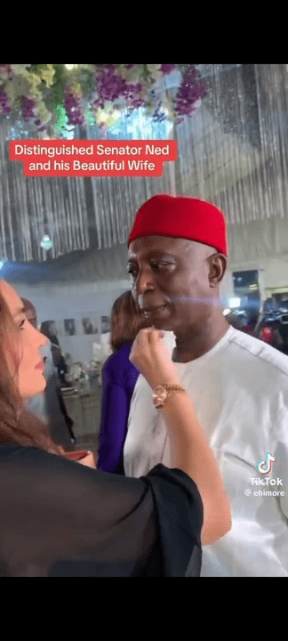 Sen Ned Nwoko & His Beautiful 4th Wife, Laila In An Event