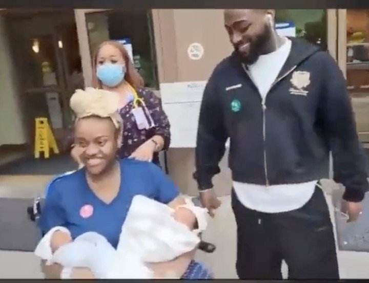 Davido & Chioma Show Their Twins As They Step Out Of Atlanta Hospital