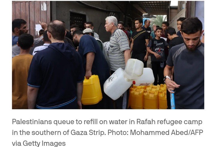 Israel Resumes Water Supply To Southern Gaza After U.S. Pressure