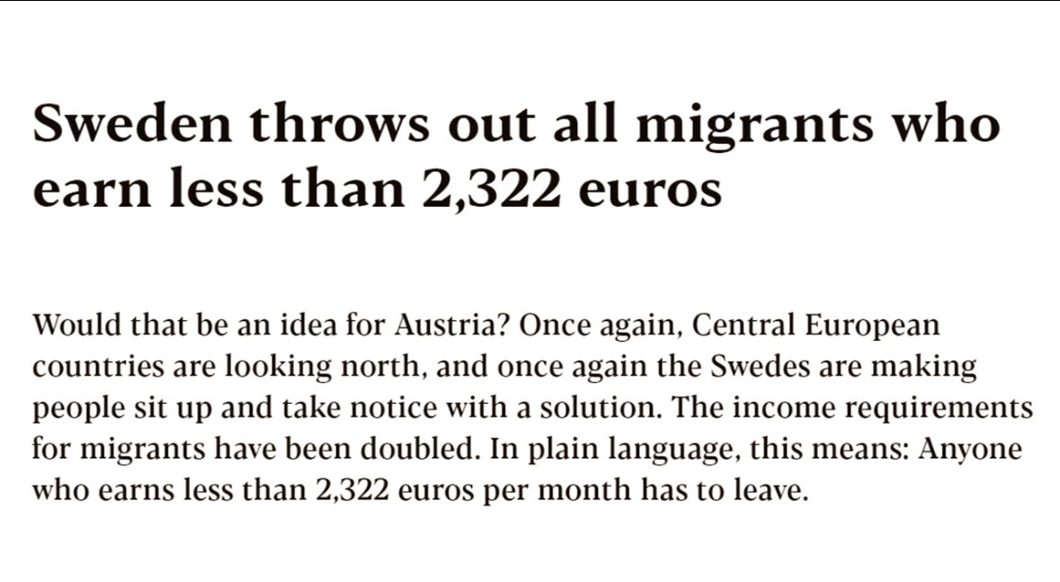 Sweden Plans To Deport Any Migrants