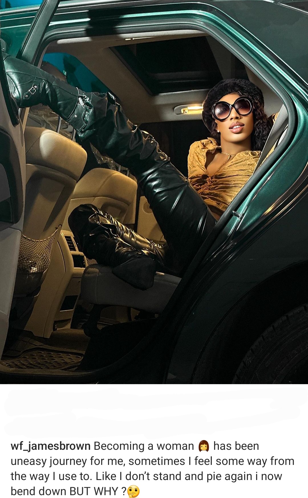 Being a woman has not been as easy road for me - James Brown laments