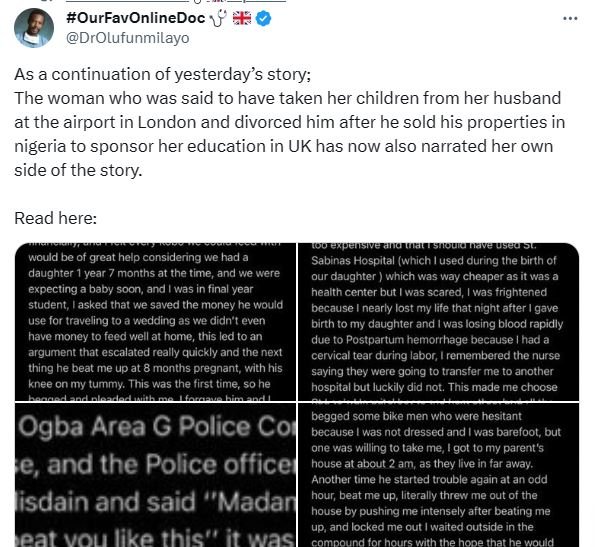 Nigerian Man Stranded After His Wife Took Children