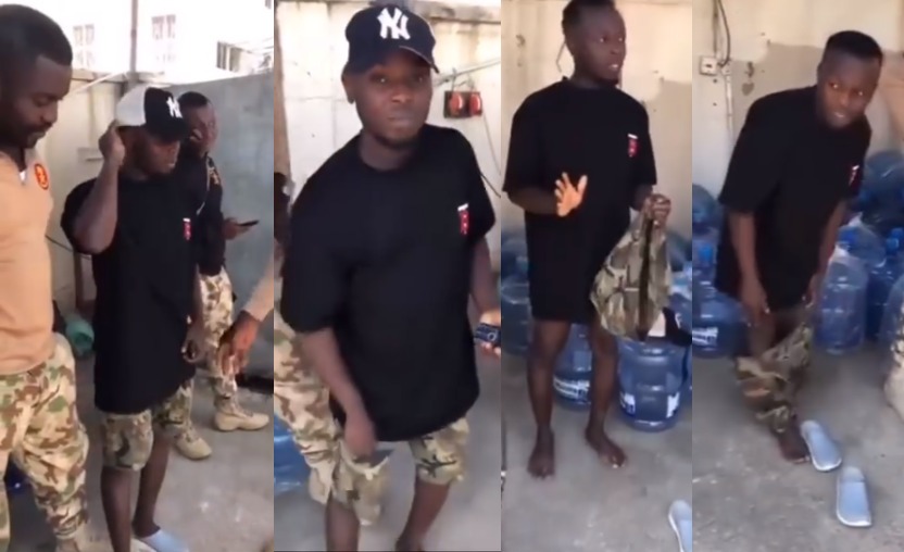 What happened after Nigerian soldiers caught a man wearing camouflage