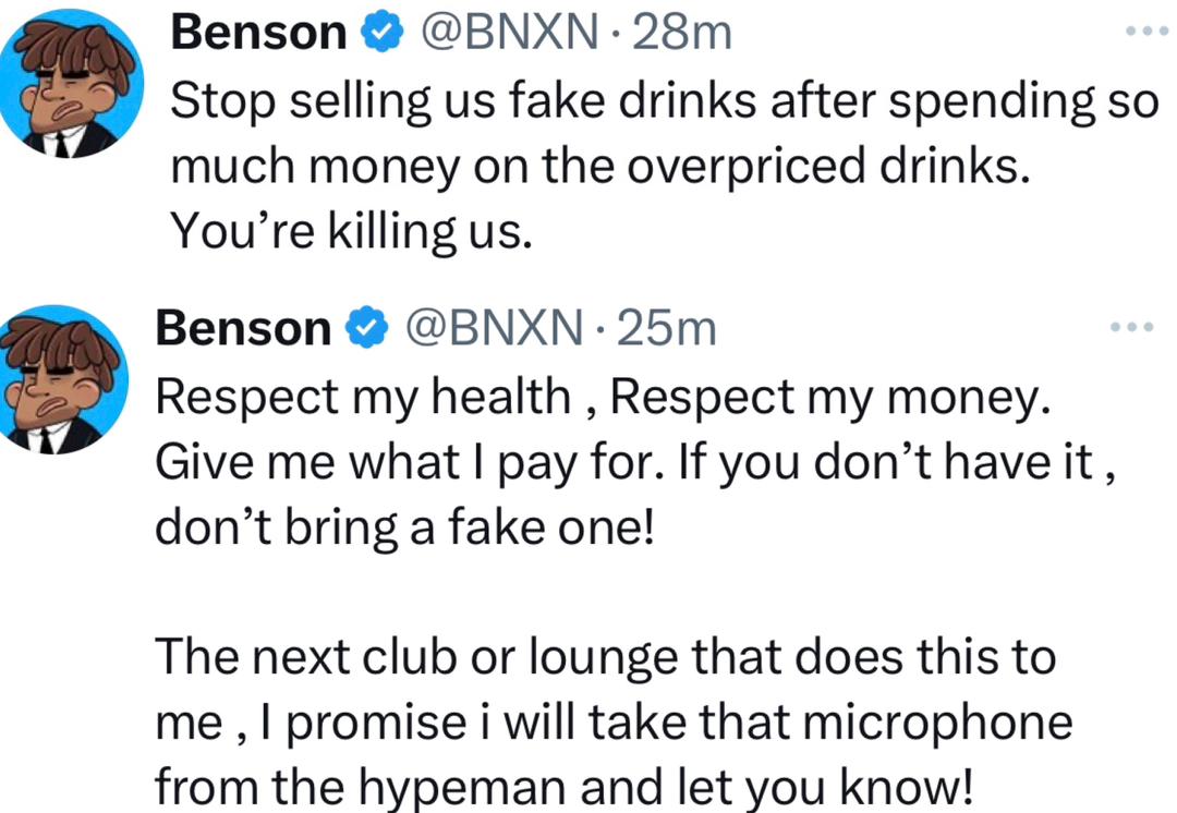 BNXN sets to expose clubs and lounges that sell fake drinks