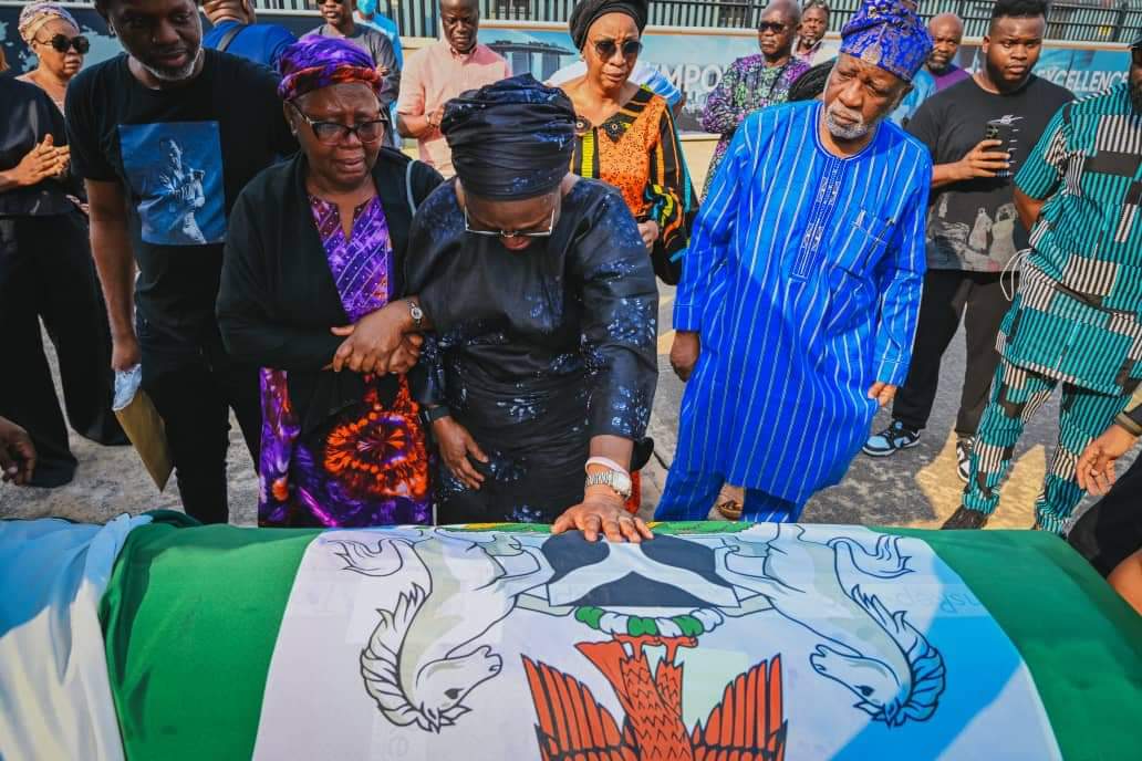 Photos As Late Governor Akeredolu's Remains Arrive Nigeria