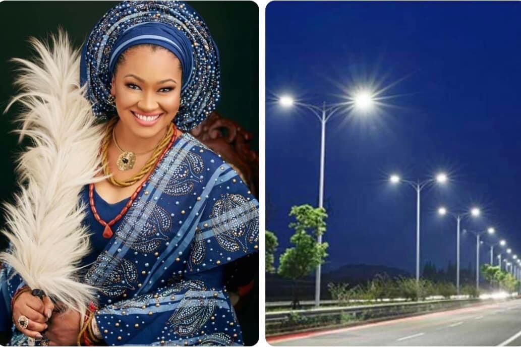 Sen. Natasha Akpoti Commissions 800 Street Lights On Roads in Kogi Central