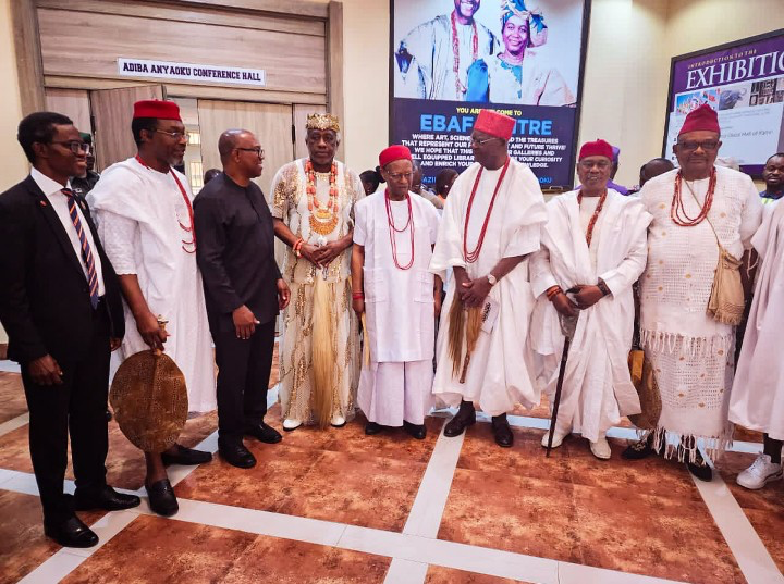 Emeka Anyaoku At 91; Peter Obi Celebrates With Him In Obosi, Anambra State