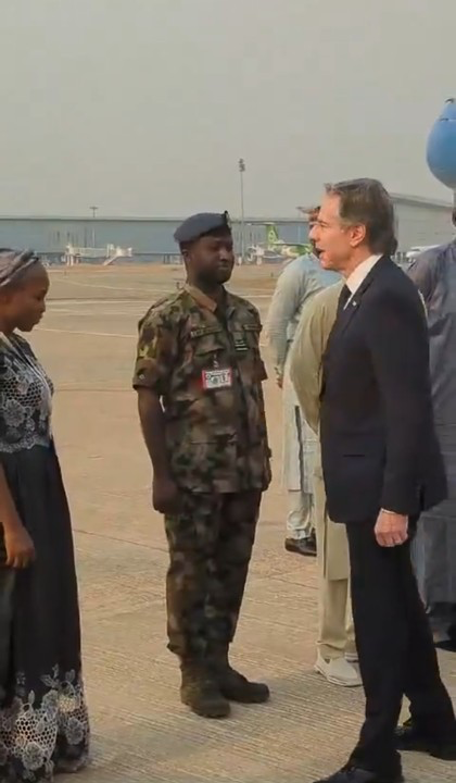 US Secretary Of State, Blinken, Arrives Nigeria, Visits Aso Villa