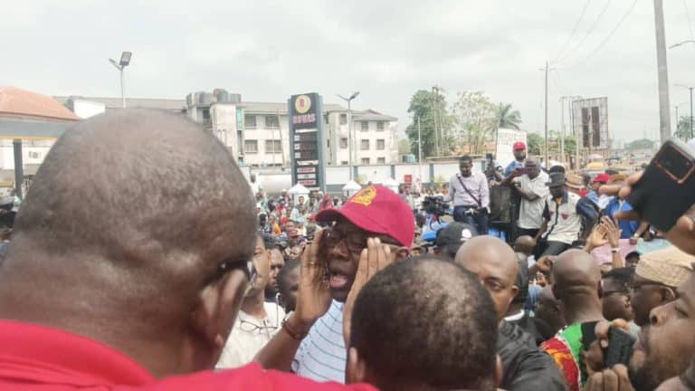 Photos As Governor Makinde Joins NLC Protest In Oyo