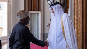 Photos As Tinubu Meets With The Emir Of Qatar