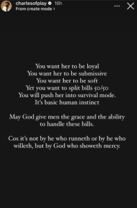 You demand submission from her but you are sharing the bills 50/50 - Okpaleke blasts men