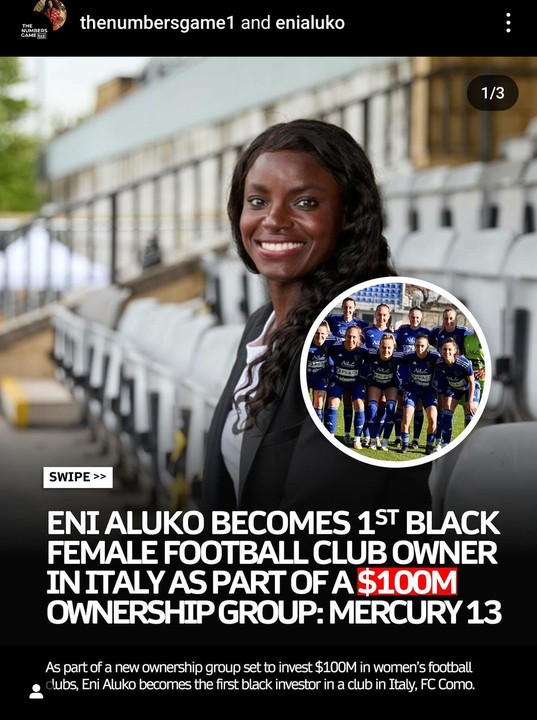 Eni Aluko Becomes First Black Female Football Club Owner In Italy