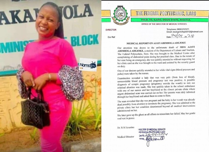 Ajayi Abimbola Adejoke Dies At Federal Poly Ilaro Over Card Requirement