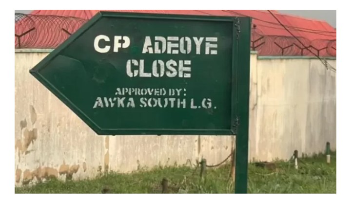 CP Aderemi Adeoye Street In Anambra State (Photo)