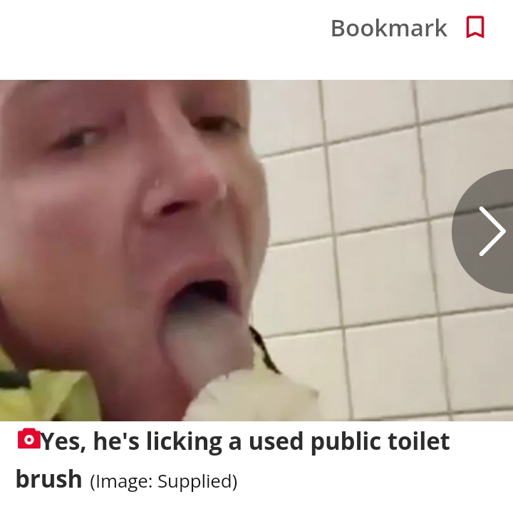 Moment German Politician licks public toilet seats