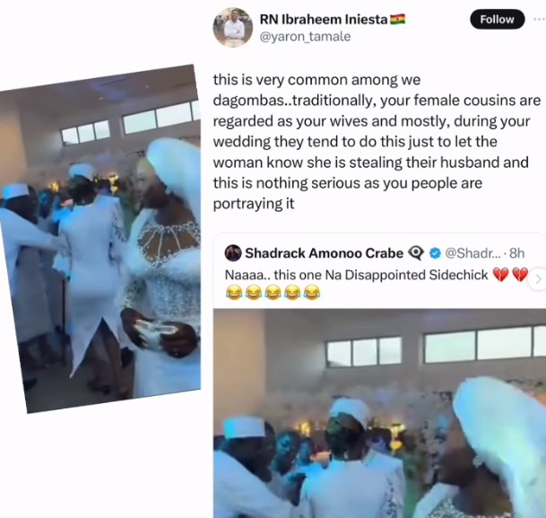 It's Our Tradition: Ghanaians React To Viral Video Of Lady Interrupting A Groom